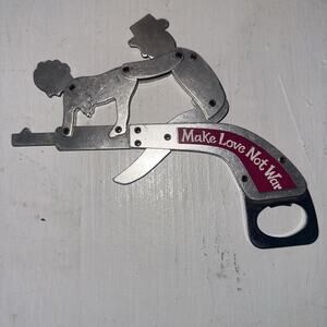 Antique Erotic bottle opener Aluminum bottle opener Movable